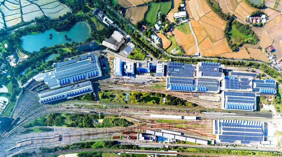 桃園臺鐵富岡員工訓練所空拍圖